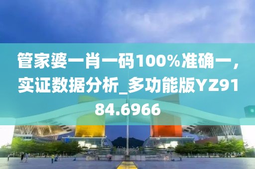 管家婆一肖一碼100%準(zhǔn)確一，實(shí)證數(shù)據(jù)分析_多功能版YZ9184.6966