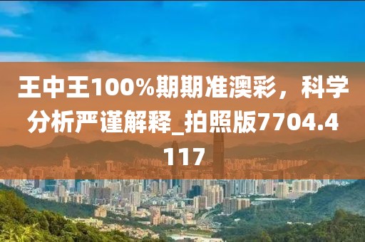 王中王100%期期準(zhǔn)澳彩，科學(xué)分析嚴(yán)謹(jǐn)解釋_拍照版7704.4117