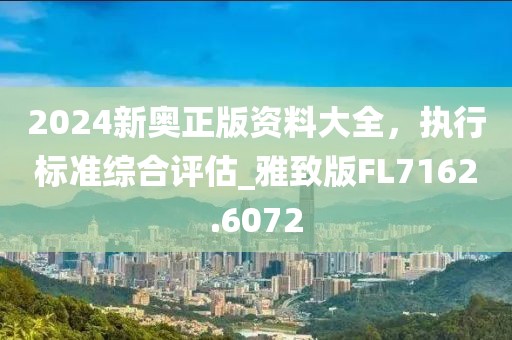 2024新奧正版資料大全，執(zhí)行標(biāo)準(zhǔn)綜合評估_雅致版FL7162.6072