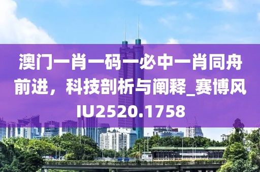 澳門一肖一碼一必中一肖同舟前進，科技剖析與闡釋_賽博風(fēng)IU2520.1758