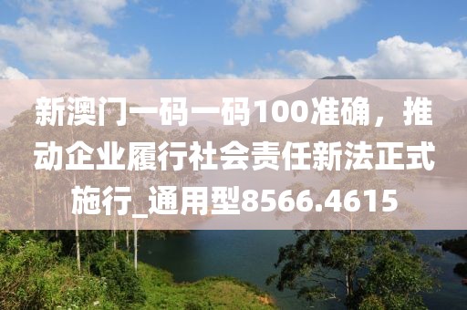 新澳門(mén)一碼一碼100準(zhǔn)確，推動(dòng)企業(yè)履行社會(huì)責(zé)任新法正式施行_通用型8566.4615