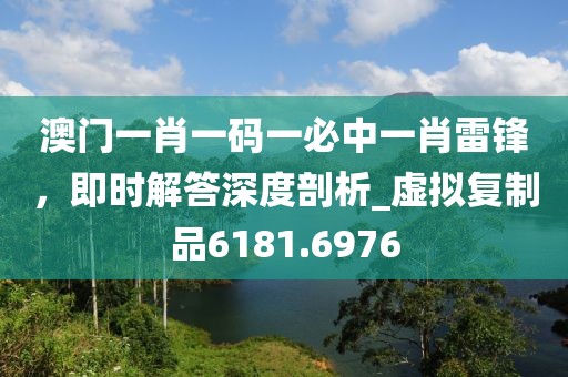 澳門一肖一碼一必中一肖雷鋒，即時解答深度剖析_虛擬復制品6181.6976