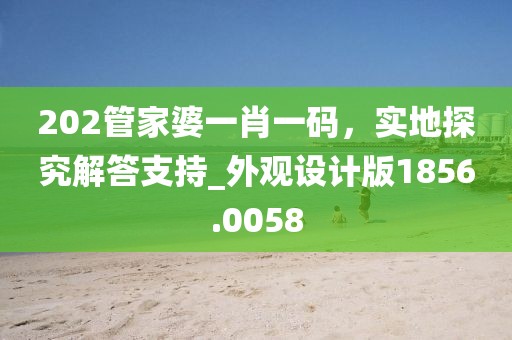 202管家婆一肖一碼，實地探究解答支持_外觀設(shè)計版1856.0058