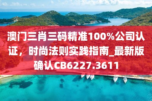 澳門三肖三碼精準100%公司認證，時尚法則實踐指南_最新版確認CB6227.3611