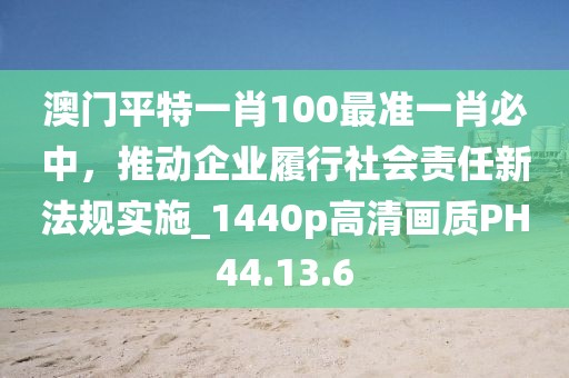 澳門平特一肖100最準一肖必中，推動企業(yè)履行社會責任新法規(guī)實施_1440p高清畫質(zhì)PH44.13.6