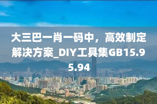 大三巴一肖一碼中，高效制定解決方案_DIY工具集GB15.95.94