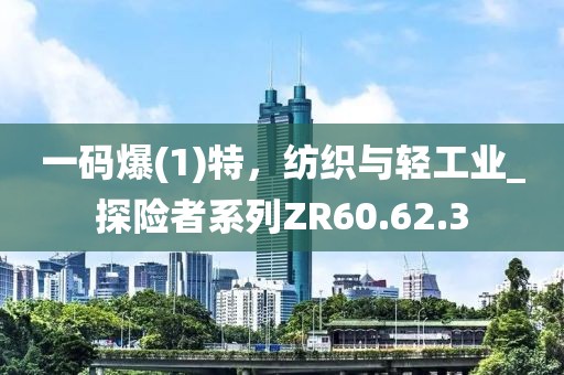 一碼爆(1)特，紡織與輕工業(yè)_探險者系列ZR60.62.3