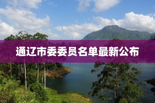 通遼市委委員名單最新公布