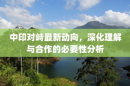 中印對峙最新動向，深化理解與合作的必要性分析