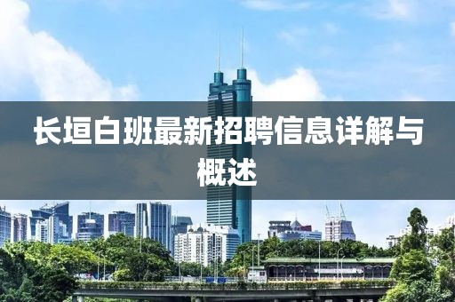 長垣白班最新招聘信息詳解與概述