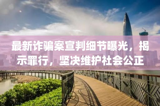 最新詐騙案宣判細節(jié)曝光，揭示罪行，堅決維護社會公正