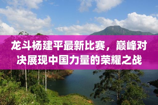 龍斗楊建平最新比賽，巔峰對決展現中國力量的榮耀之戰(zhàn)