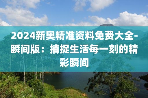 2024新奧精準(zhǔn)資料免費(fèi)大全-瞬間版：捕捉生活每一刻的精彩瞬間