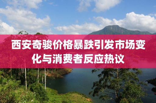 西安奇駿價格暴跌引發(fā)市場變化與消費(fèi)者反應(yīng)熱議