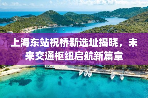 上海東站祝橋新選址揭曉，未來交通樞紐啟航新篇章