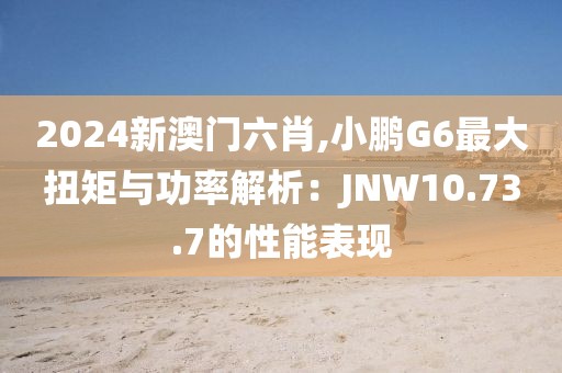 2024新澳門六肖,小鵬G6最大扭矩與功率解析：JNW10.73.7的性能表現(xiàn)