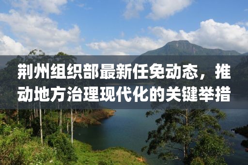 荊州組織部最新任免動(dòng)態(tài)，推動(dòng)地方治理現(xiàn)代化的關(guān)鍵舉措