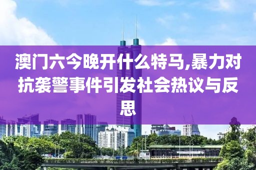 澳門六今晚開什么特馬,暴力對(duì)抗襲警事件引發(fā)社會(huì)熱議與反思