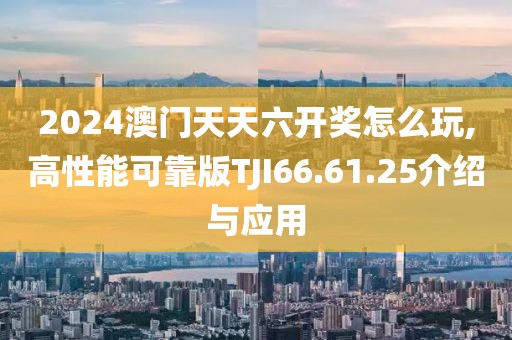 2024澳門天天六開獎怎么玩,高性能可靠版TJI66.61.25介紹與應用