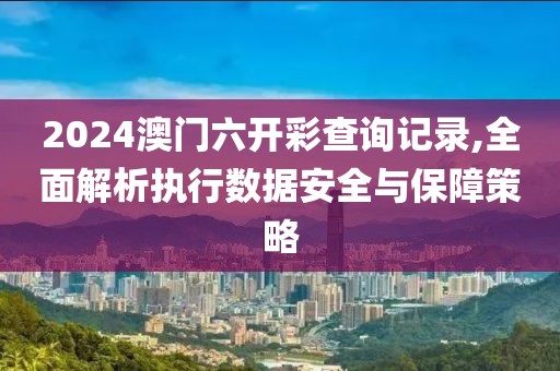 2024澳門(mén)六開(kāi)彩查詢(xún)記錄,全面解析執(zhí)行數(shù)據(jù)安全與保障策略