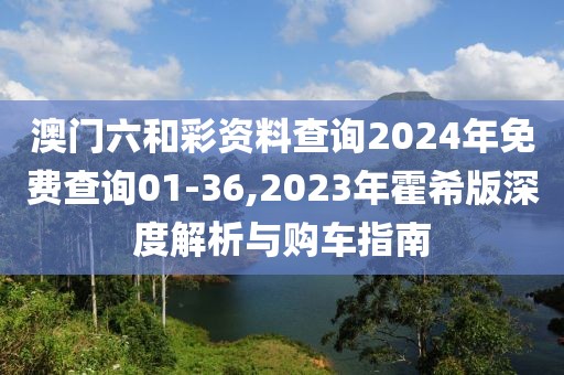 澳門六和彩資料查詢2024年免費(fèi)查詢01-36,2023年霍希版深度解析與購車指南