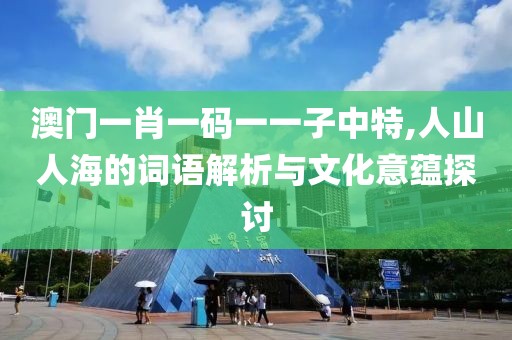 澳門一肖一碼一一子中特,人山人海的詞語解析與文化意蘊(yùn)探討