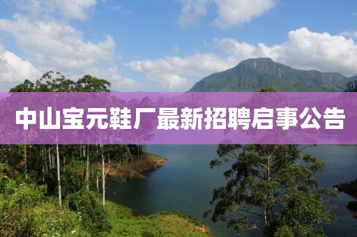 中山寶元鞋廠最新招聘啟事公告