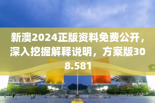 新澳2024正版資料免費公開，深入挖掘解釋說明，方案版308.581