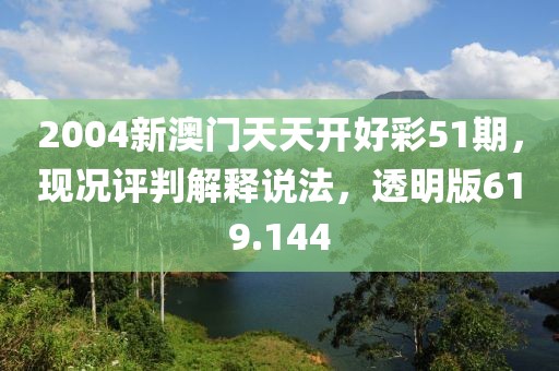 2004新澳門天天開好彩51期，現(xiàn)況評判解釋說法，透明版619.144