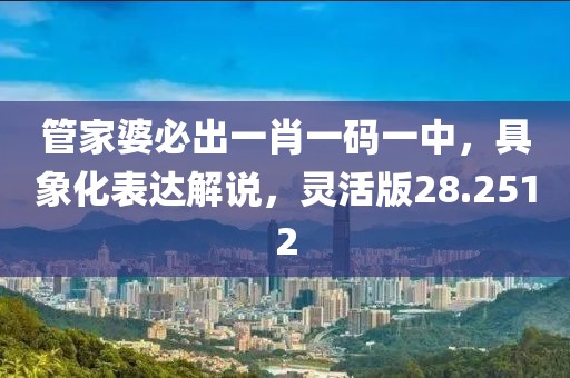 管家婆必出一肖一碼一中，具象化表達解說，靈活版28.2512