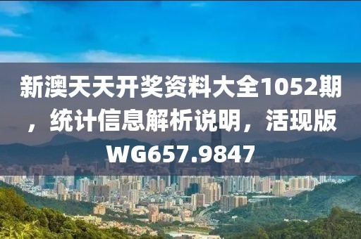 新澳天天開獎資料大全1052期，統(tǒng)計信息解析說明，活現(xiàn)版WG657.9847