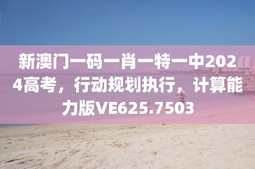 新澳門一碼一肖一特一中2024高考，行動規(guī)劃執(zhí)行，計算能力版VE625.7503