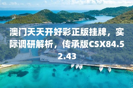 澳門天天開好彩正版掛牌，實(shí)際調(diào)研解析，傳承版CSX84.52.43