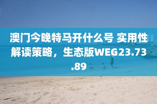 澳門今晚特馬開什么號(hào) 實(shí)用性解讀策略，生態(tài)版WEG23.73.89