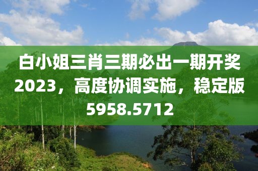 白小姐三肖三期必出一期開獎(jiǎng)2023，高度協(xié)調(diào)實(shí)施，穩(wěn)定版5958.5712