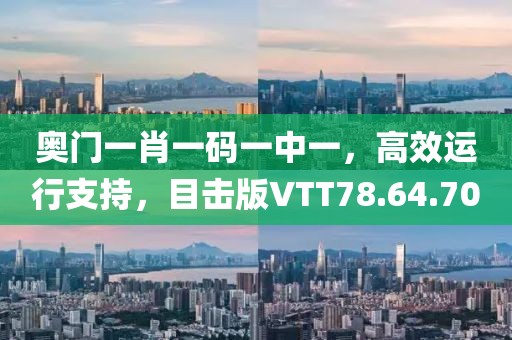 奧門一肖一碼一中一，高效運行支持，目擊版VTT78.64.70