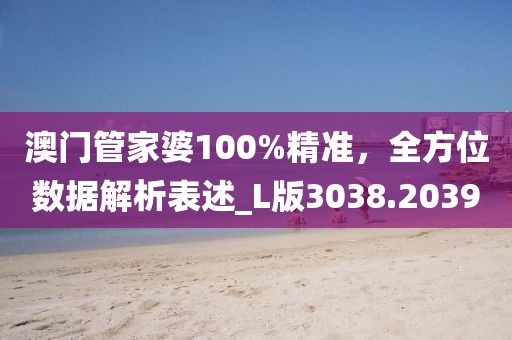 澳門管家婆100%精準(zhǔn)，全方位數(shù)據(jù)解析表述_L版3038.2039