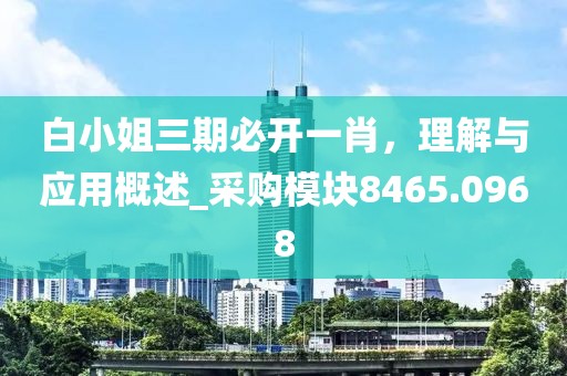 白小姐三期必開(kāi)一肖，理解與應(yīng)用概述_采購(gòu)模塊8465.0968