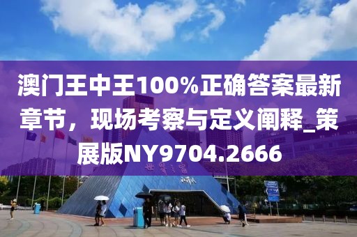 澳門王中王100%正確答案最新章節(jié)，現(xiàn)場考察與定義闡釋_策展版NY9704.2666